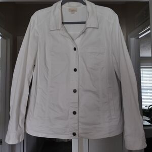 J Jill White Denim Jacket